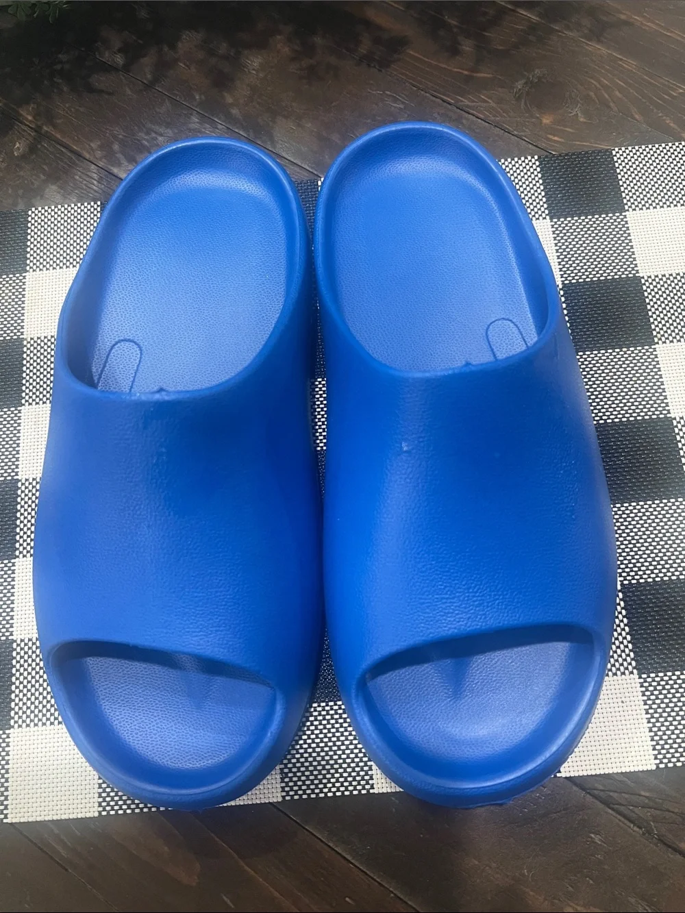 Men’s  Blue Slip-On Cushioned Slides